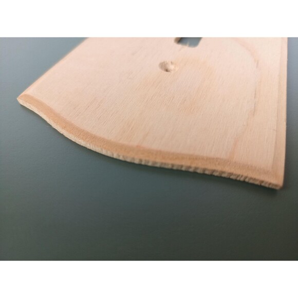 Lot Of Four (4) Raw Wood Single Light Switch Covers Large Old New Stock - Picture 3 of 10